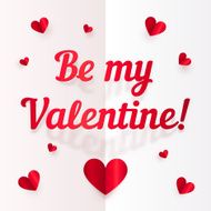 Valentines day vector paper greeting card
