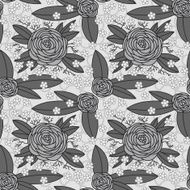 Grayscale Rose Pattern