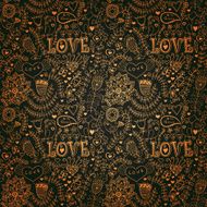 Romantic seamless pattern with hearts N113