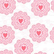 Romantic seamless pattern with hearts N116