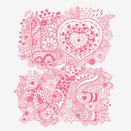 Romantic seamless pattern with hearts N118