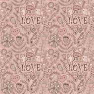 Romantic seamless pattern with hearts N120
