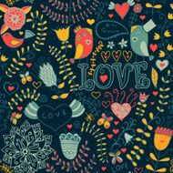 Romantic seamless pattern with hearts N126