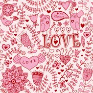 Romantic seamless pattern with hearts N129