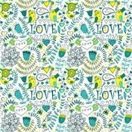 Romantic seamless pattern with hearts N131
