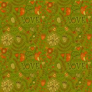 Romantic seamless pattern with hearts N132