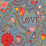 Romantic seamless pattern with hearts N135