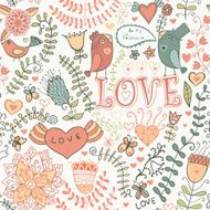 Romantic seamless pattern with hearts N137