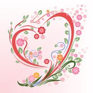 Flower in heart shape N2