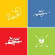 Valentine&#039;s Day vector poster N77