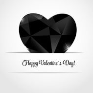 Happy Valentines Day card with heart Vector illustration N32