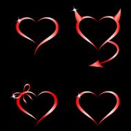 heart shape original design set