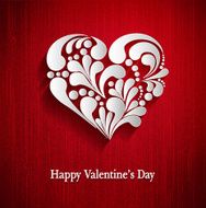 vector background with a paper heart