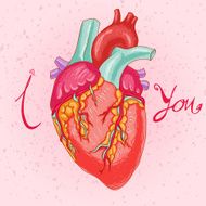 happy valentine&#039;s day card with heart