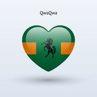 Love QwaQwa symbol Heart flag icon