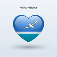Love Midway Islands symbol Heart flag icon N2