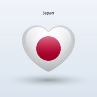 Love Japan symbol Heart flag icon N2