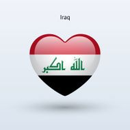 Love Iraq symbol Heart flag icon N2