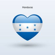 Love Honduras symbol Heart flag icon N2