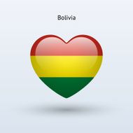 Love Bolivia symbol Heart flag icon N2