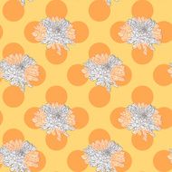 Seamless pattern with chrysanthemums