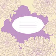 Floral card with chrysanthemum