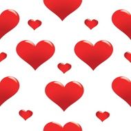 Red heart seamless pattern N3