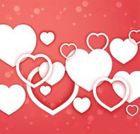vector hearts abstract design for Valentines day