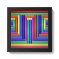 Abstract Colorful Heart in Frame Vector