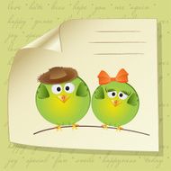 Birds couple in love N5