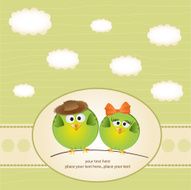 Birds couple in love N9