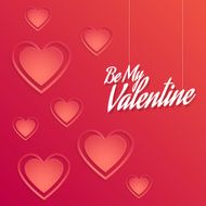 Valentine Background with Hearts Decorations N2