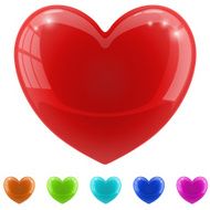 Red glossy heart