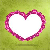 Happy Valentines Day card with doodle heart N2