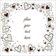 Hearts frame Greeting card concept N5