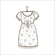 Pretty dress isolated on white N3