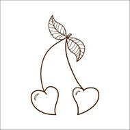 Heart shaped cherries N3