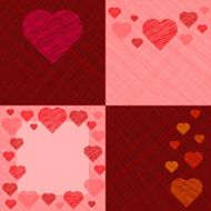 Set of four Valentine&#039;s Day Cards