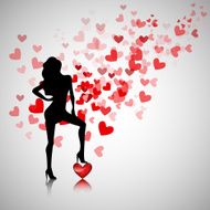 Woman and heart