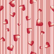 Hearts on a striped background For Valentine&#039;s Day
