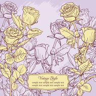 Floral card with roses N4