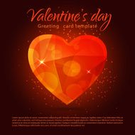 Vector triangle valentine love heart N4