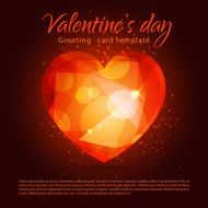 Vector triangle valentine love heart N5