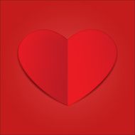 Red paper heart