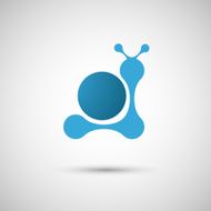vector blue snail