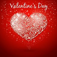 red background white heart N2