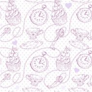 Romantic love vintage pattern