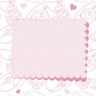 Romantic vintage Valentine invitation postcard N4