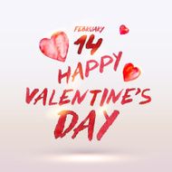 Watercolor painted Valentine`s Day card or background N2