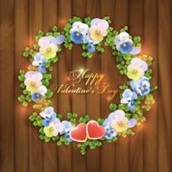 Happy Valentine&#039;s Day floral greeting card